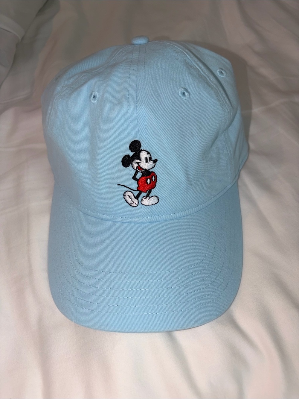 Disney Light Blue Mickey Mouse Cap - Soft Cotton Baseball Hat